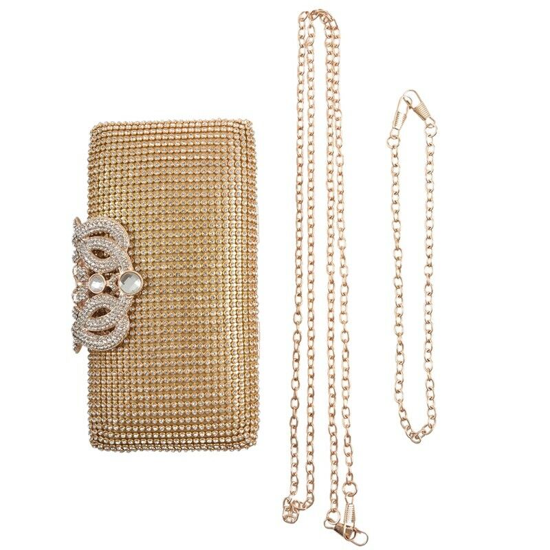 Dazzling Rhinestone Encrusted Evening bag Clutch Purse Party Bridal Prom M3K2