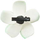 Barrette hair clip with foam frangipani for girls women - Green