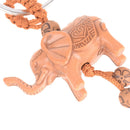 Lucky Elephant Carving Wooden Pendant Keychain Key Ring Chain DecorationGift FT