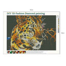 5D DIY Full Drill Diamond Painting Lighting Tiger Cross Stitch Embroidery