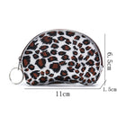 2Pcs Women Leopard Mini Wallet Card Holder Zip Coin Purse Clutch Handba  Kw