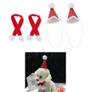 2 Pcs Red Cute Small Dog Cat Birthday Party Cone Hat Neck Scarf Set Costume,
