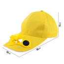 White Solar Powered Fan Summer Sport Outdoor Hat Cap With Solar Sun Power C