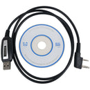 2Pin USB Programing Cable Program & Software CD for Baofeng UV-5R BF-888S Radio