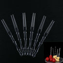 50X Transparent Fruit Desserts Food Forks Mini Disposable Fork For BBQ Sticki^