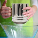 Double-layer Flour Sieve Handheld Stainless Steel Hand-pressed Filter Sifters Cu