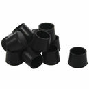 Rubber Furniture Crutch Feet Stool Chair Leg Tip Pad 12Pcs Black L3D6