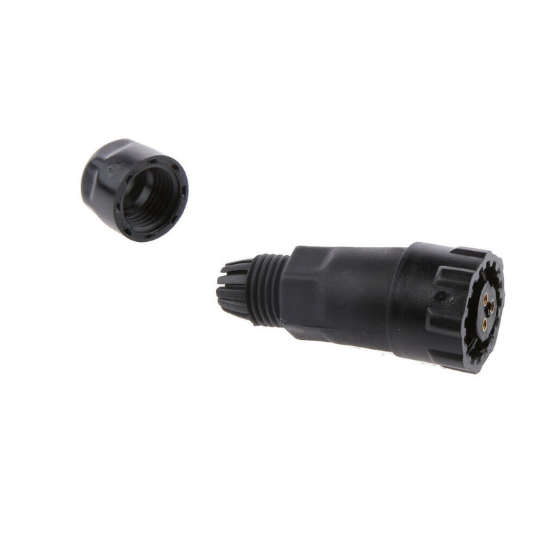 3 Pins Male Plug Female Socket Power Connector 15A IP6 Waterproof Black