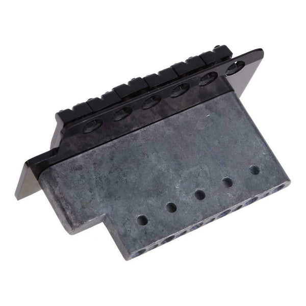 1 Set 6 Strings Parts Electric Guitar Metal Black Tremolo Bridge With Bar Screws