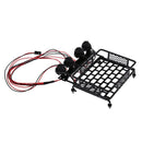1/10 RC Car Parts Roof Rack Baggage Carrier w/ White LED Light for RC4WD TF2