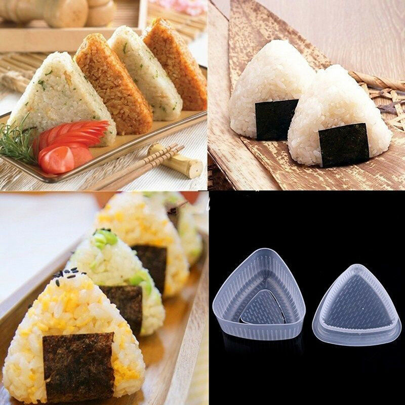 1 set Rice Ball Bento Press Maker Mold Triangle Form Mold Sushi Make  3C