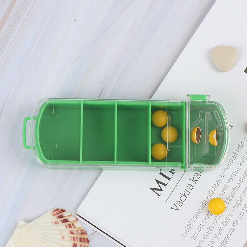 7 Days Pill Cutter Splitter Divide Storage Case Medicine Cut Box Holder CuS Ew