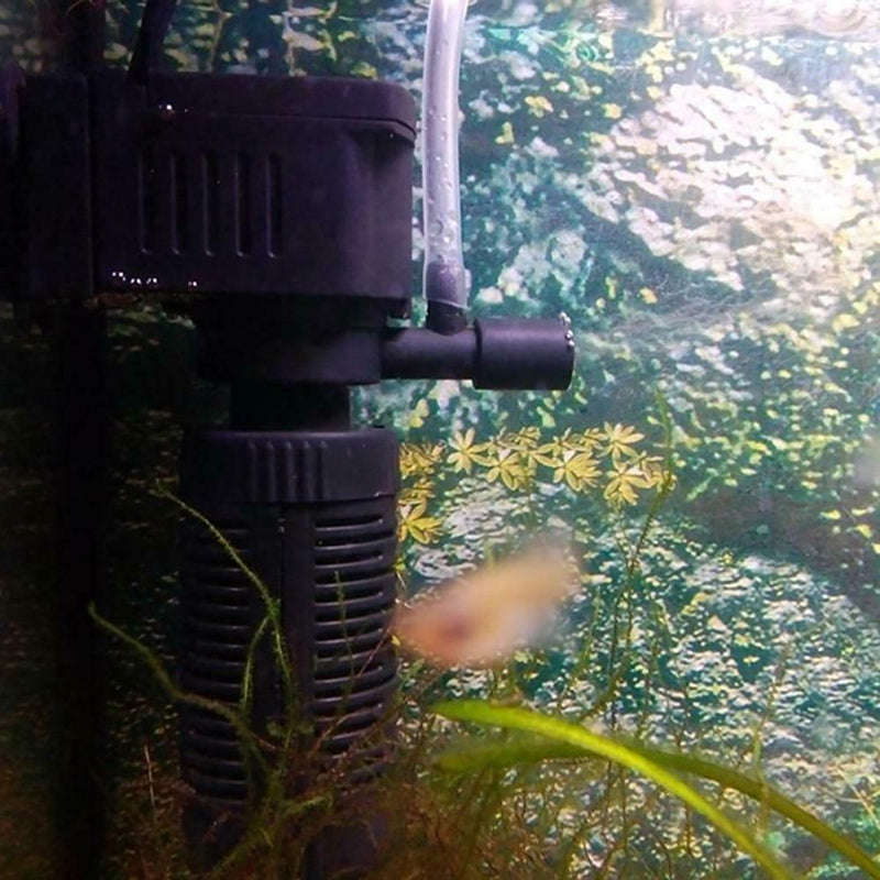 3W 3 in 1 Mini Fish Tank Filter Aquarium Oxygen Submersible Water Purifier A