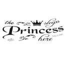 Removable Princess Sleeps Wall Stickers Art PVC Decals Baby Girls Room (bla