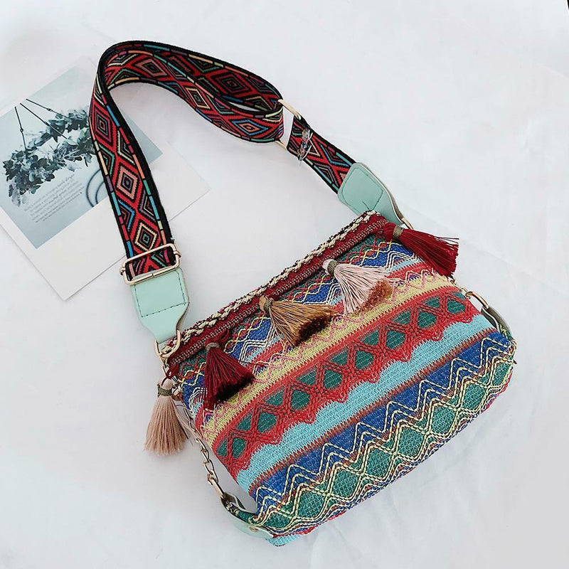 Ethnic Tassel Shoulder Messenger Handbags Women Knitting Crossbody Bags (3)