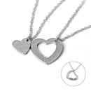 2pcs Sister Necklace Matching "Little Sister Big Sister" Pendant Necklace Set TE