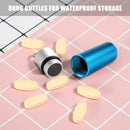 Aviation Aluminum Waterproof Bottle Outdoor Medicine Seal Capsule (Blue) A
