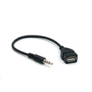 3.5mm Male Audio AUX Jack to USB 2.0 Type A Female OTG Adapters Cable Conve O6N6