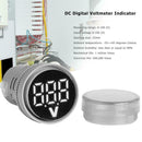 6-100V DC Digital Voltmeter Indicator LED Lamp Round Signal Light (White)