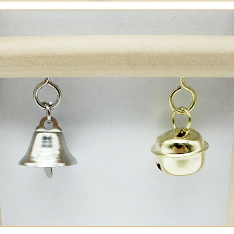 Wooden Bell Swing with Landing Place for Budgie Parakeet Cockatiel Conure