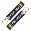 Flight Crew Keychain Keyring Embroidery Luggage Tag Motorcycle Key Chain-Ring