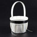 Flower Girl Basket for Wedding Collection Traditional White+black
