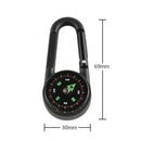 Double-sided Carabiner Compass Outdoor Survival Hook Compasses Thermometer