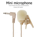 Clip-on Lavalier Audio 3.5mm Collar Condenser Lapel Unidirectional Microphone