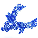 Embroidered floral lace neckline neck collar trim clothes sewing applique 1pc ME