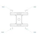 Black for DJI RoboMaster S1 Front Axle X Arm Educational Robot Aluminium Al