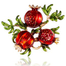 5X(Enamel Oil Drop Pomegranate Flowers Charm Pendant For Brooch Jewelry Di E1G2)