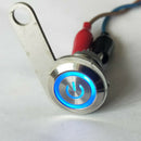 12V Motorcycle LED Handlebar Headlight Foglight Switch Waterproof Blue
