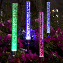2pcs Color-changing LED Solar Lamp Waterproof Garden Light (Cylindrical)