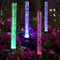 2pcs Color-changing LED Solar Lamp Waterproof Garden Light (Cylindrical)