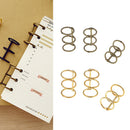 6 Pcs A5 A6 Album Binder Spiral Ring Refillable Loose Leaf Rings Stationery