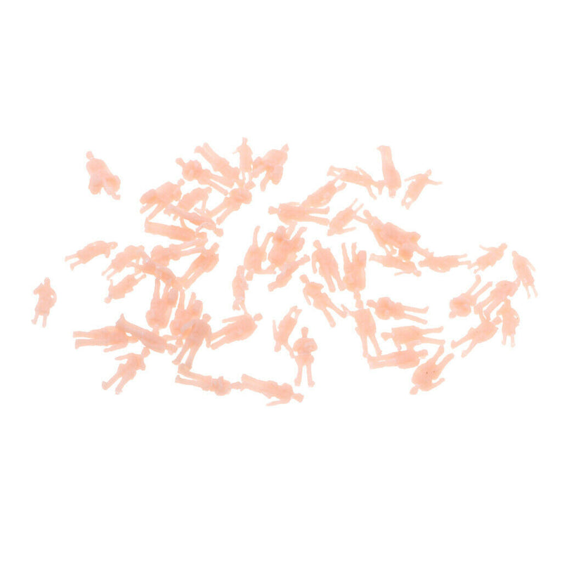 56pcs 1:150 HO Scale 10mm Policeman Unpainted Figures Railway Street Models