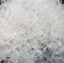 Women's Hair Tie Band Ponytail Holder Elastic Rubber Clear White 200pcs/Bag Hot
