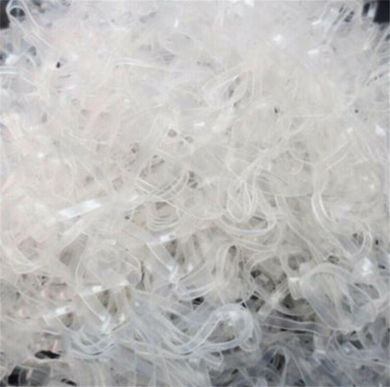 Women's Hair Tie Band Ponytail Holder Elastic Rubber Clear White 200pcs/Bag Hot