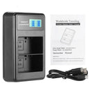 EN-EL15 LCD Display Dual Port USB Battery Charger for Nikon D7000 D800 D600