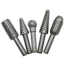 5pcs Hss Woodworking Rasp Chisel Shaped Rotating Embossed Grinding Power Tool FT