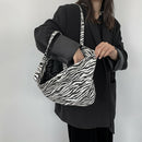 Zebra Animal Pattern Handbags Women Large Capacity Portable Totes Lady Shoulder