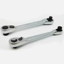Mini 1/4" 72T Dual Head Square Ratchet Wrench Rods Best Screwdriver Hex Soc F0Y2