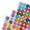 Colorful Paper Stickers Labels for Glass Essential Oil Bottles Cap Lid Label Gn