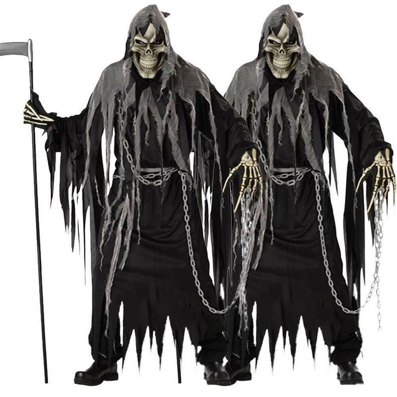 Mens Zombie Ghost Face Halloween Scream Scary Fancy CostumeRobe