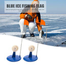 2pcs Outdoor Winter Ice Fishing Rod Flags Tip-Up River Fishing Tackle Blue