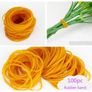 100pcs Rubber Band Set Office Supplies Ponytail Holder Band Elastic Ties Kit