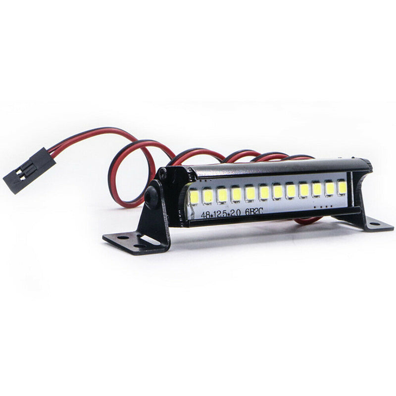 Super Bright 12LED Light Bar Roof Lamp Accessories for TRX4 SC0 KM2 RC Crawler