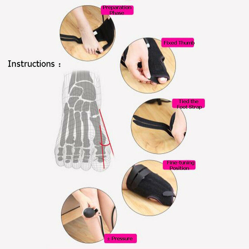Big Toe Bunion Splint Hallux Valgus Foot Inflatable Corrector Straightener Foot
