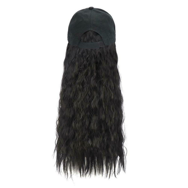 Fashion Women Long Curly Hair Full Wig Baseball Cap Hat Wigs Wavy Long Daily Wig