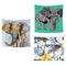 South Asian Elephant Tapestry Wall Hanging Hippie Beach Boho Scarf Mat White